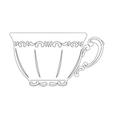 Golden Feather Tea Set - 9 Pieces