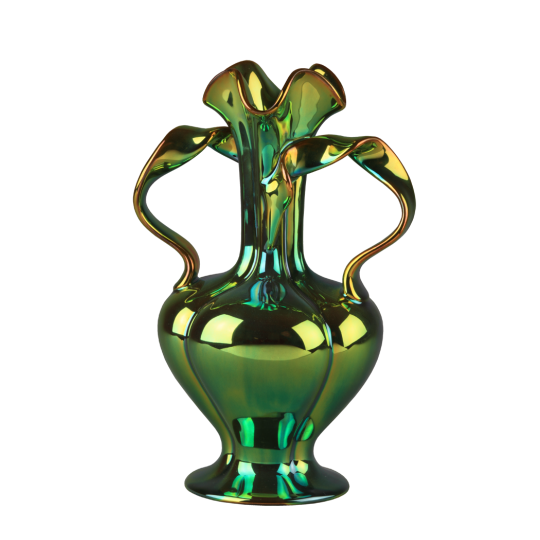 Ribbon Vase - Green Eosin