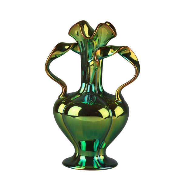 Ribbon Vase - Green Eosin