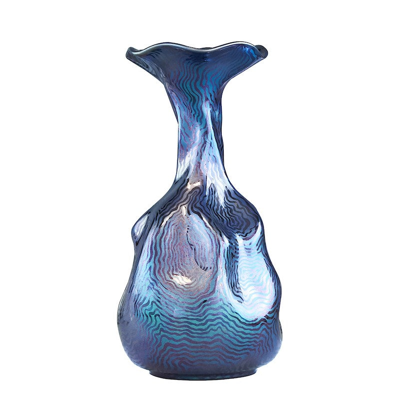 Abstract Eosin Vase - Blue Pattern Art Nouveau style house decor